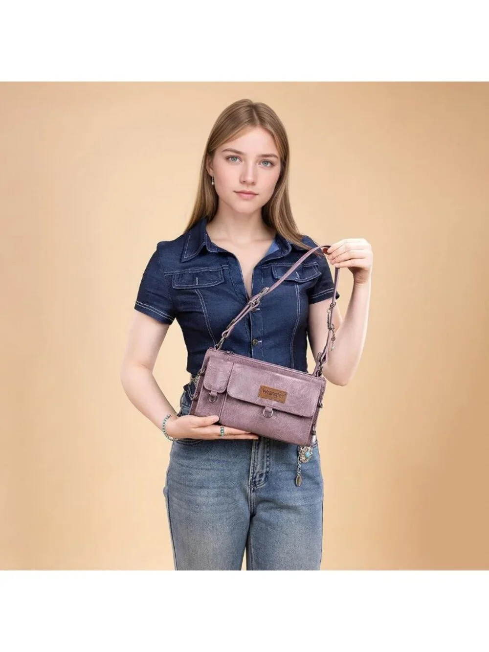 Y2K Small Shoulder Bag for Women | Western Style with Detachable Charms